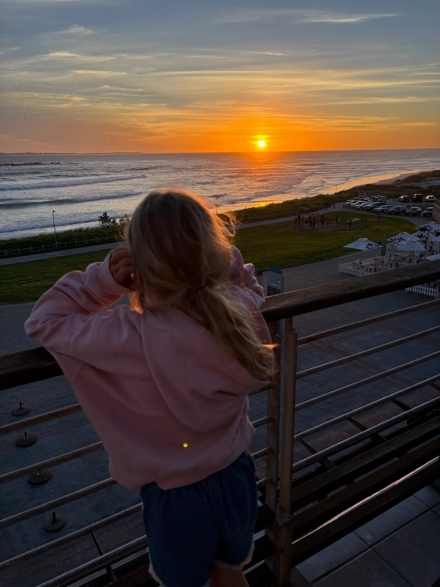 Sonnenuntergang vom Balkon